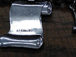 Vtg 925 Sterling Silver 8 Charm Bracelet 7" Diploma Live Love Laugh #1 Bible
