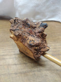 Vtg Hand Made Burl Wood Freehand Natural Bowl 10" Long Bamboo Stem Tobacco Pipe