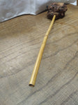Vtg Hand Made Burl Wood Freehand Natural Bowl 10" Long Bamboo Stem Tobacco Pipe