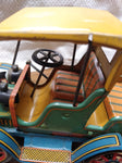 Vtg Modern Toys Japan 1950s Tin Toy Working Lever Action Car Lithograph Jalopy 1