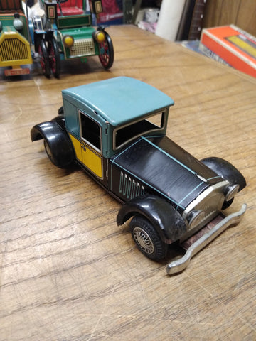 Vtg Cragstan Tin Toy Coupe Car Friction Motor Working 1950s Lithograph cyclewarehouse.online