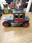 Vtg Cragstan Tin Toy Sedan Car Friction Motor Working 1950s Lithograph Japan! 5
