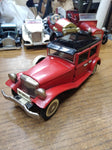 Vtg Bandai Tin Toy 1929 Sedan Car Friction Motor Japan Nice Shape 9