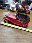 Vtg Bandai Tin Toy 1929 Sedan Car Friction Motor Japan Nice Shape 9