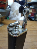 Vtg Penguin BGLBG Gas Sun Pearl Lift Arm Table Top Cig Lighter Leather Chrome