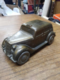 Vtg Metal 1935 Ford Taxi Coin Bank "The Wide Awake Bank" Banthrico Great Shape!