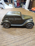 Vtg Metal 1935 Ford Taxi Coin Bank "The Wide Awake Bank" Banthrico Great Shape!