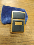 Vtg 1999 Zippo Cigarette Lighter Polished Gold Tone Ultralite Black Nice Snap!