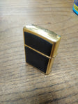 Vtg 1999 Zippo Cigarette Lighter Polished Gold Tone Ultralite Black Nice Snap!