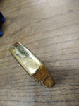 Vtg 1999 Zippo Cigarette Lighter Polished Gold Tone Ultralite Black Nice Snap!