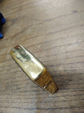 Vtg 1999 Zippo Cigarette Lighter Polished Gold Tone Ultralite Black Nice Snap!