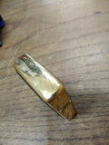 Vtg 1999 Zippo Cigarette Lighter Polished Gold Tone Ultralite Black Nice Snap!