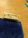 Vtg 1999 Zippo Cigarette Lighter Polished Gold Tone Ultralite Black Nice Snap!