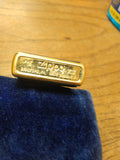 Vtg 1999 Zippo Cigarette Lighter Polished Gold Tone Ultralite Black Nice Snap!