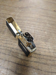 Vtg 1999 Zippo Cigarette Lighter Polished Gold Tone Ultralite Black Nice Snap!