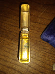 Vtg 1999 Zippo Cigarette Lighter Polished Gold Tone Ultralite Black Nice Snap!