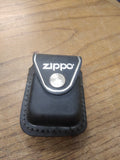 ZIPPO Black Leather Cigarette Lighter Belt Holster Pouch MADE USA Great Shape!