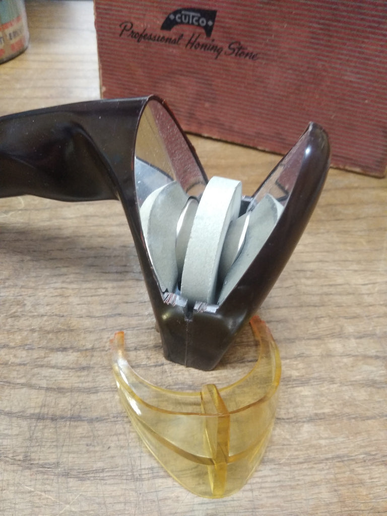 Vtg Cutco Professional Hand Held Honing Stone Knife Sharpener In Origi –