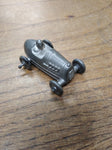 Vtg Barclay Die Cast Metal Midget Racer w/Metal Wheels + Driver No Paint Nice 2"