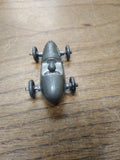Vtg Barclay Die Cast Metal Midget Racer w/Metal Wheels + Driver No Paint Nice 2"