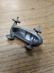 Vtg Barclay Die Cast Metal Midget Racer w/Metal Wheels + Driver No Paint Nice 2"