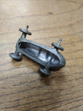 Vtg Barclay Die Cast Metal Midget Racer w/Metal Wheels + Driver No Paint Nice 2"