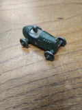 Vtg Barclay Die Cast Metal Midget Racer Metal Wheels Driver Green Paint Nice 2"