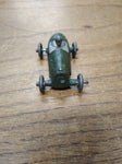 Vtg Barclay Die Cast Metal Midget Racer Metal Wheels Driver Green Paint Nice 2"