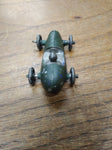 Vtg Barclay Die Cast Metal Midget Racer Metal Wheels Driver Green Paint Nice 2"