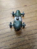Vtg Barclay Die Cast Metal Midget Racer Metal Wheels Driver Green Paint Nice 2"
