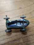 Vtg Barclay Die Cast Metal Midget Racer Metal Wheels Driver Green Paint Nice 2"