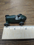 Vtg Barclay Die Cast Metal Midget Racer Metal Wheels Driver Green Paint Nice 2"