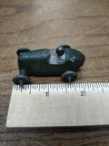 Vtg Barclay Die Cast Metal Midget Racer Metal Wheels Driver Green Paint Nice 2"