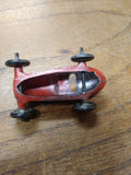 Vtg Barclay Die Cast Metal Midget Racer Metal Wheels No Driver Red Paint Nice 2"