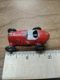 Vtg Barclay Die Cast Metal Midget Racer Metal Wheels No Driver Red Paint Nice 2"