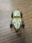 Vtg Barclay Die Cast Metal Midget Racer Metal Wheels Yellow Paint Nice Aprox. 3"