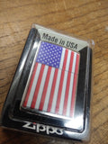 NOS Sealed 2021 Zippo Cigarette Lighter Patriotic USA Flag Street Chrome w/Box