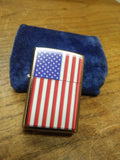 NOS Sealed 2021 Zippo Cigarette Lighter Patriotic USA Flag Street Chrome w/Box