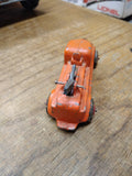 Vtg RARE 1930's Slush Mold Metal Toy Tow Truck Working Headlight 4" White Rubber