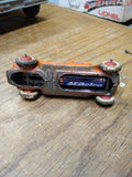 Vtg RARE 1930's Slush Mold Metal Toy Tow Truck Working Headlight 4" White Rubber