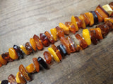 Vtg Amber Cognac Butterscotch Hand Tied Graduated Natural Necklace 116 Gram 30"L