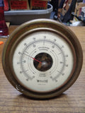 Vtg Welsh Barometric Pressure Indicator Barometer Brass Weather Made In The USA