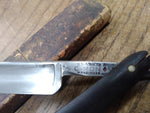 Vtg Blackie C-Mon Hand Made Red Diamond Straight Razor Monkhouse Ellicotville NY