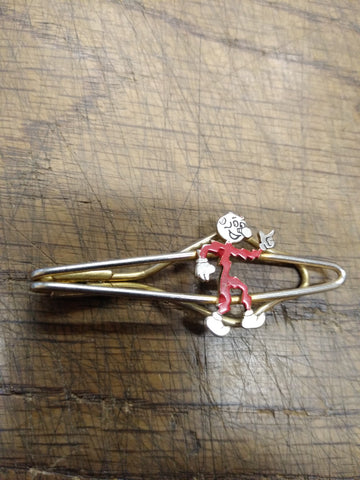Vtg Original Reddy Kilowatt Tie Clip Pin Red Enamel Looks Great!