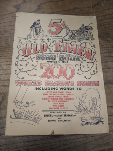 VTG 16 Pages Old Timer Song Book Number 200 World famous Songs Irving Berlin