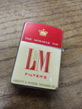 Vtg Unfired Continental Advertising Cigarette Lighter L&M Filters Japan Minty!