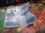Vtg Marx Train Set 2 Steam Engines 10 Cars Layout Buildings Background in Box!