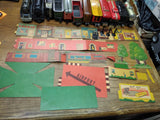 Vtg Marx Train Set 2 Steam Engines 10 Cars Layout Buildings Background in Box!