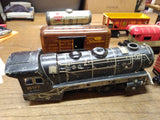 Vtg Marx Train Set 2 Steam Engines 10 Cars Layout Buildings Background in Box!