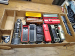 Vtg Marx Train Set 2 Steam Engines 10 Cars Layout Buildings Background in Box!